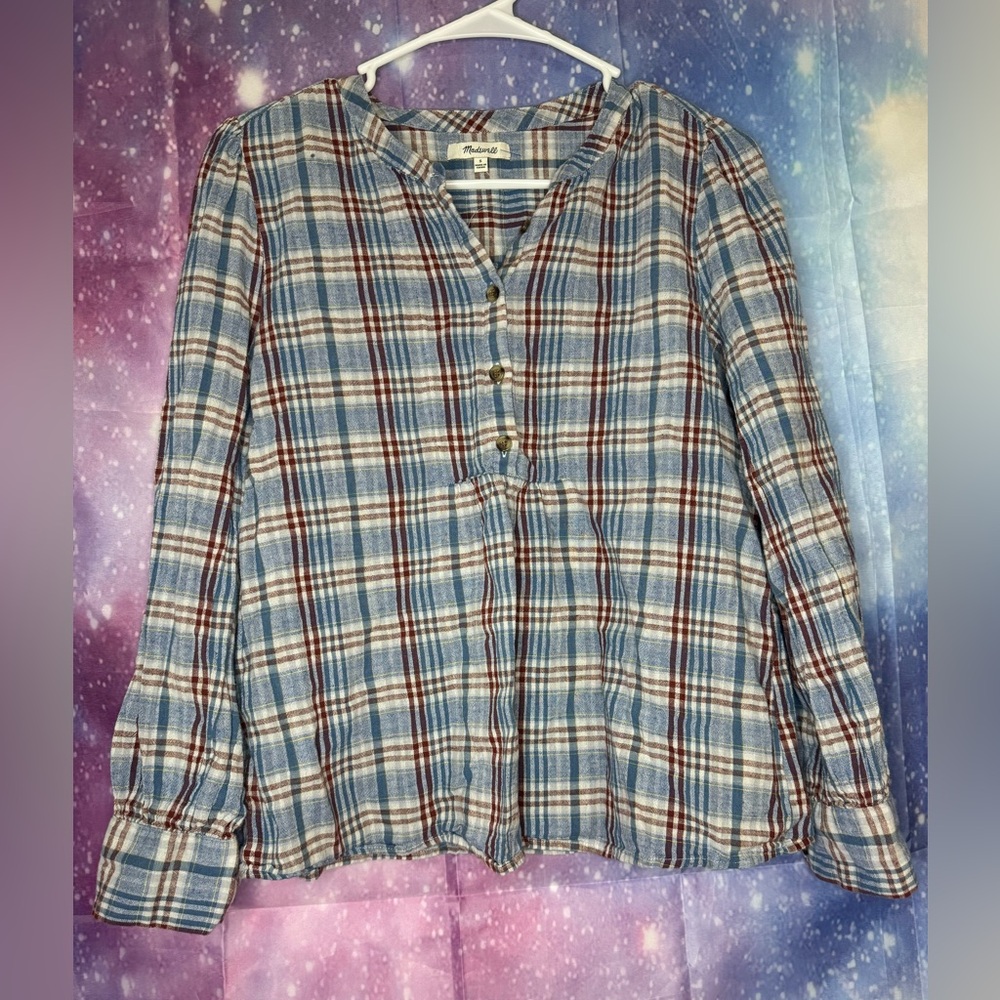 Madewell plaid blouse 🛍